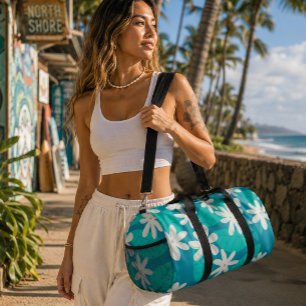 Sac De Sport Fleur de Tiare Polynésienne Voyage Tropical Sarcel