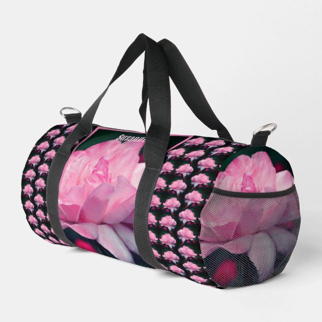 Sac De Sport Fleur rose céleste personnalisée (Coin droit)