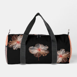 Sac De Sport Fleur translucide élégante sur le noir