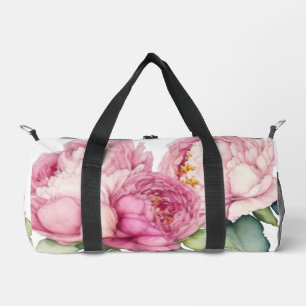 Sac De Sport Fleurs aquarelles roses pivoines roses roses