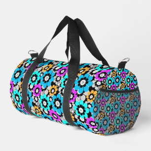 Sac De Sport Fleurs colorées marguerites Bleu Turquoise Violet