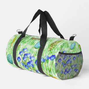 Sac De Sport Fleurs Ferns Grass Rocks Peinture personnalisée