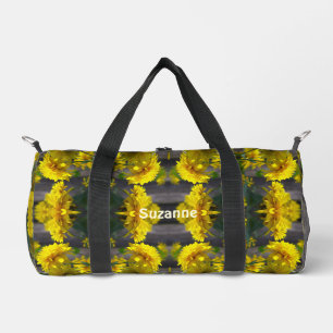 Sac De Sport Fleurs Jaunes Au Soleil Abstrait Personnalisé