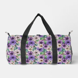 Sac De Sport Fleurs violettes et roses