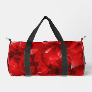 Sac De Sport Fond de cristal géométrique abstrait rouge