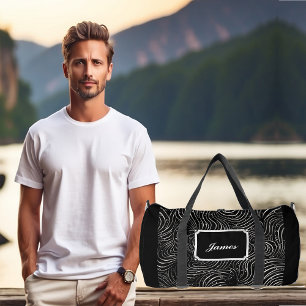 Sac De Sport Garçons Venteux Venteux Vave Motif blanc Monogramm