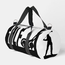 Sac De Sport Golf, Clubs, Golfeur, Noir & Blanc