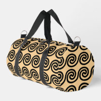 Grec Meander Key Waves Motif Brown
