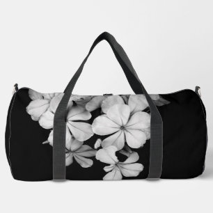 Sac De Sport Gros plan sur les fleurs noires et blanches