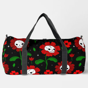 Sac De Sport halloween crâne floral fleurs rouge