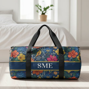 Sac De Sport Hibiscus Botanique Tropical Floral Marine