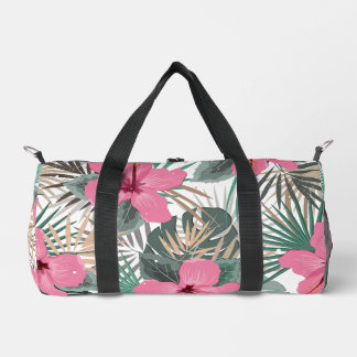 Sac De Sport Hibiscus rose à impression tropicale