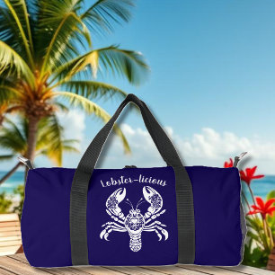Sac De Sport Homard-pêcheur Coeur-Hawaïen-bleu foncé