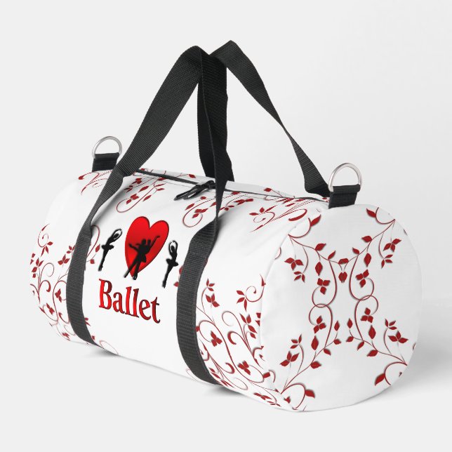 Sac De Sport I Heart Ballet (Coin gauche)