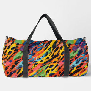Sac De Sport Impression d'animal sauvage rose coloré peint arc-
