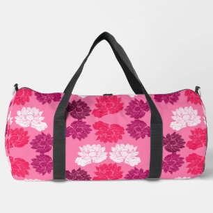 Sac De Sport Impression de tissu de nénuphar rose