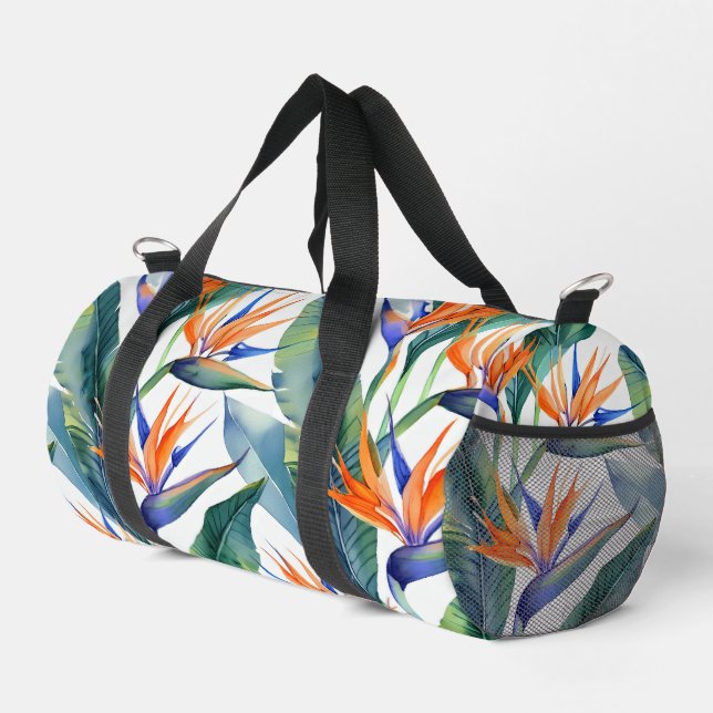 Sac De Sport Imprimeur hawaïenne moderne oiseau de paradis moti (Coin droit)
