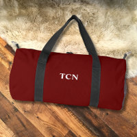 Initiales Monogramme Nom Bordeaux Marron Rouge Fon