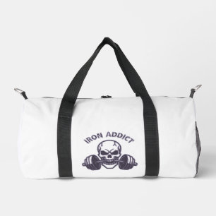 Sac De Sport Iron Addict - Skull Bodybuilding and Weightlifting