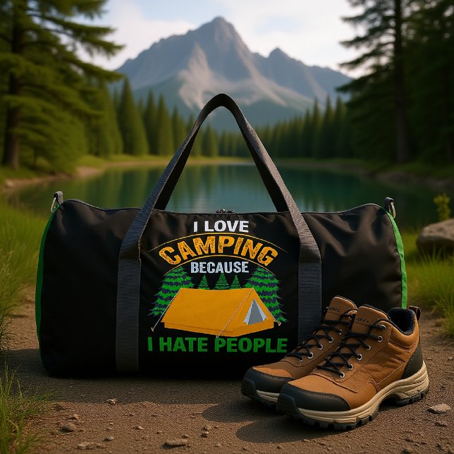 Sac De Sport J'adore camper parce que je déteste les gens (Créateur téléchargé)