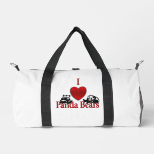Sac De Sport Je cœur pandas ours amusant