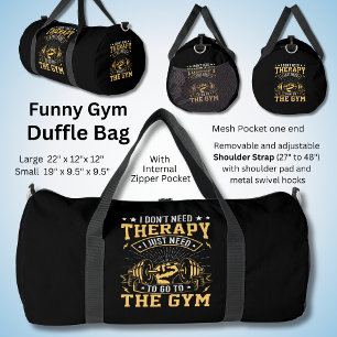 Sac De Sport Je n'ai pas besoin de thérapie Aller à la salle de