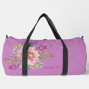 Sac De Sport Jolie lavande et florale rose