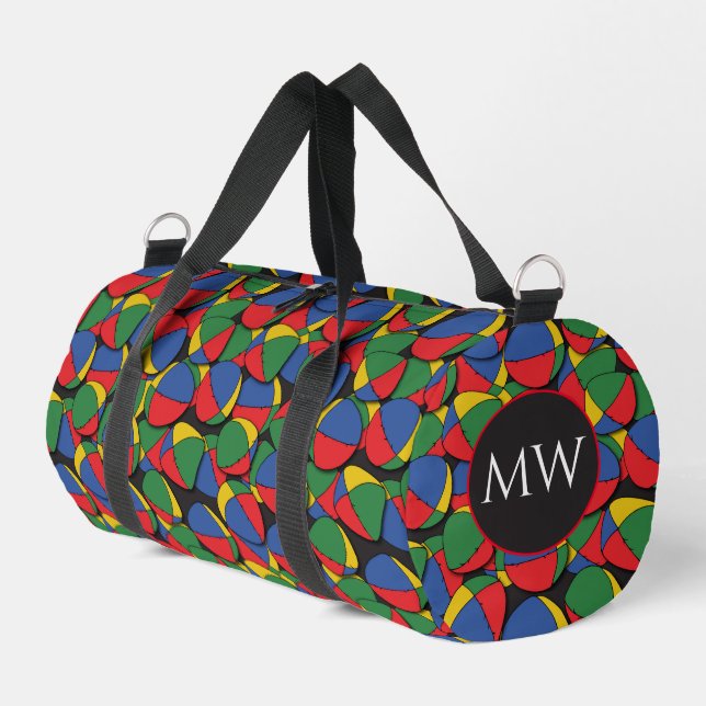 Sac De Sport Jongleur Jongler boules Patternes Monogrammé (Coin gauche)