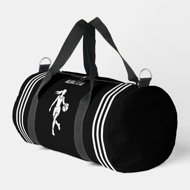 Sac De Sport Joueuse de basket, Cadeau d'anniversaire, Équipe (Coin gauche)