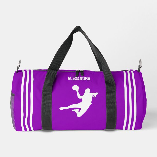 Sac De Sport Joueuse de handball, Cadeau d'anniversaire, Équipe (Verso)
