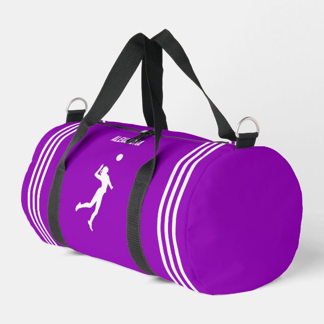 Sac De Sport Joueuse de volley, Cadeau d'anniversaire, Équipe (Coin gauche)