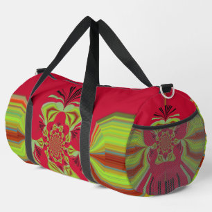 Sac De Sport Kaleidoscope au citron chaud rouge Motif : un gras