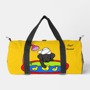 Sac De Sport Labrador noir et canards en caoutchouc