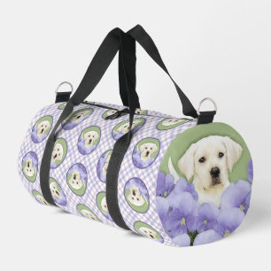 Sac De Sport Labrador Retriever Puppy Peinture Chien Jaune Art