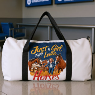Sac De Sport L'amour d'une fille pour les chevaux sans frein
