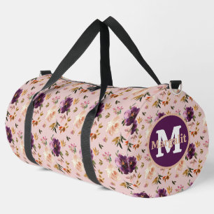 Sac De Sport Lavande violet rose Roses floraux grand