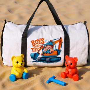 Sac De Sport Le Jeune Explorateur : Garçon sur Bulldozer