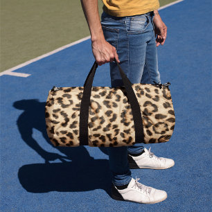 Sac De Sport Leopard en cuir Imprimer Motif Monogramme