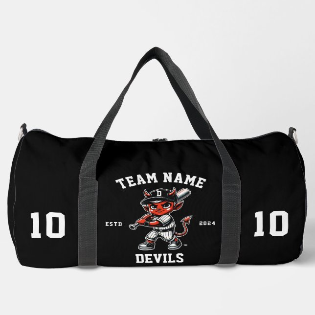 Sac De Sport Les diables "personnalisables" Baseball (Recto)