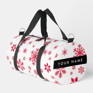 Sac De Sport Les flocons rouges, Votre nom, Personnalisez