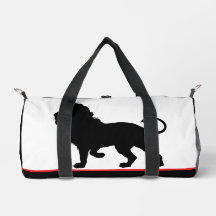 Lion Silhouette rouge noir