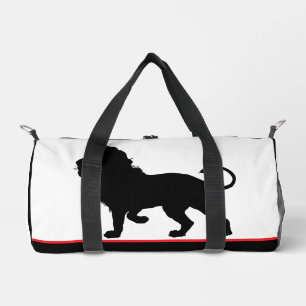 Sac De Sport Lion Silhouette rouge noir