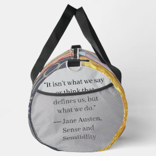Sac De Sport Livres de Jane Austen + Citation (gris)