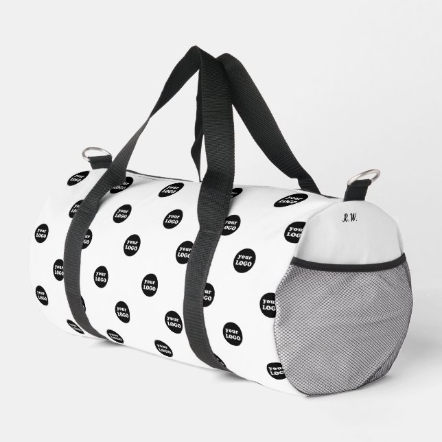 Sac De Sport Logo d'entreprise personnalisé blanc petit (Coin droit)