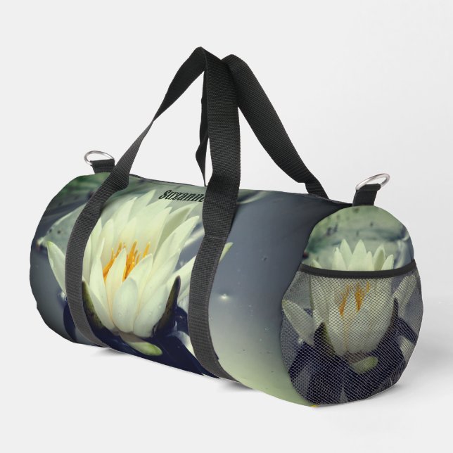 Sac De Sport Lotus Blossom Lily Personnalisé (Coin droit)