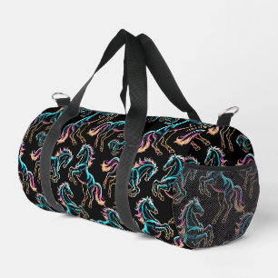 Sac De Sport Lumière Néon Cheval Style Rétro Défectueux