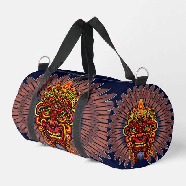 Sac De Sport Masque rituel du roi guerrier tribal (Coin gauche)