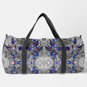Sac De Sport Mignon crâne noir blanc coloré de néon