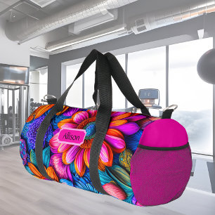 Sac De Sport Modèle floral en style boho, personnalisé