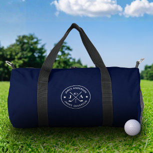 Sac De Sport Moderne Design Golfer Monogramme & Nom Personnalis